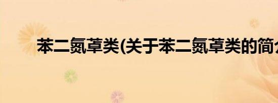 苯二氮䓬类(关于苯二氮䓬类的简介)