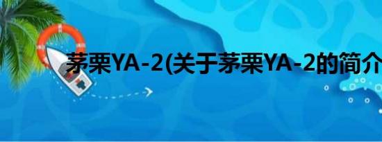 茅栗YA-2(关于茅栗YA-2的简介)