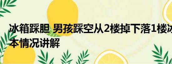 冰箱踩胆 男孩踩空从2楼掉下落1楼冰箱上 基本情况讲解