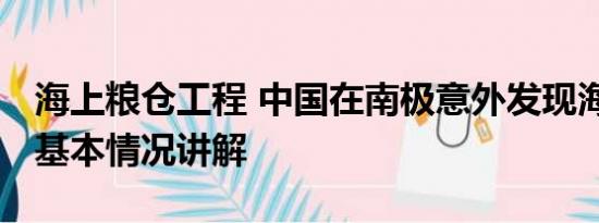 海上粮仓工程 中国在南极意外发现海上粮仓 基本情况讲解