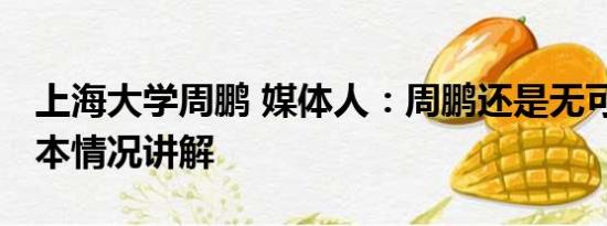 上海大学周鹏 媒体人：周鹏还是无可替代 基本情况讲解