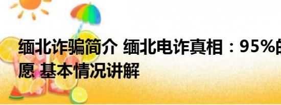 缅北诈骗简介 缅北电诈真相：95%的人是自愿 基本情况讲解