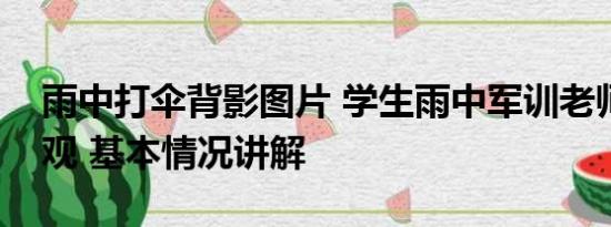 雨中打伞背影图片 学生雨中军训老师打伞围观 基本情况讲解