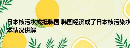 日本核污水或抵韩国 韩国经济成了日本核污染水的祭品 基本情况讲解