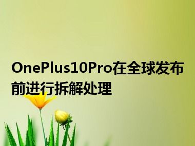 OnePlus10Pro在全球发布前进行拆解处理