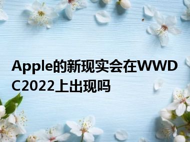 Apple的新现实会在WWDC2022上出现吗