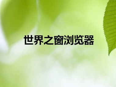 世界之窗浏览器