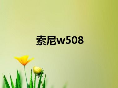 索尼w508