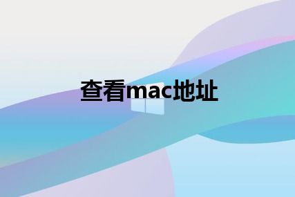 查看mac地址