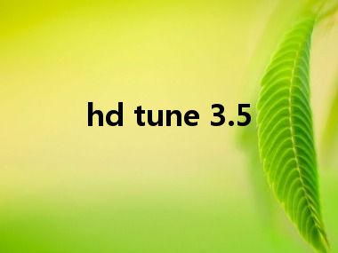 hd tune 3.5