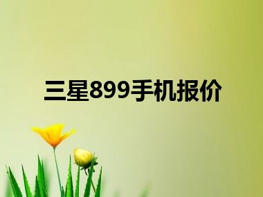 三星899手机报价